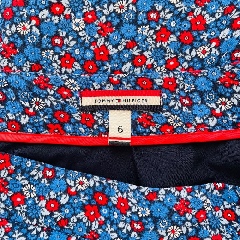 Tommy Hilfiger Multicolor Floral Print A-Line Skirt Women's Size 6 Flare - Picture 12 of 14